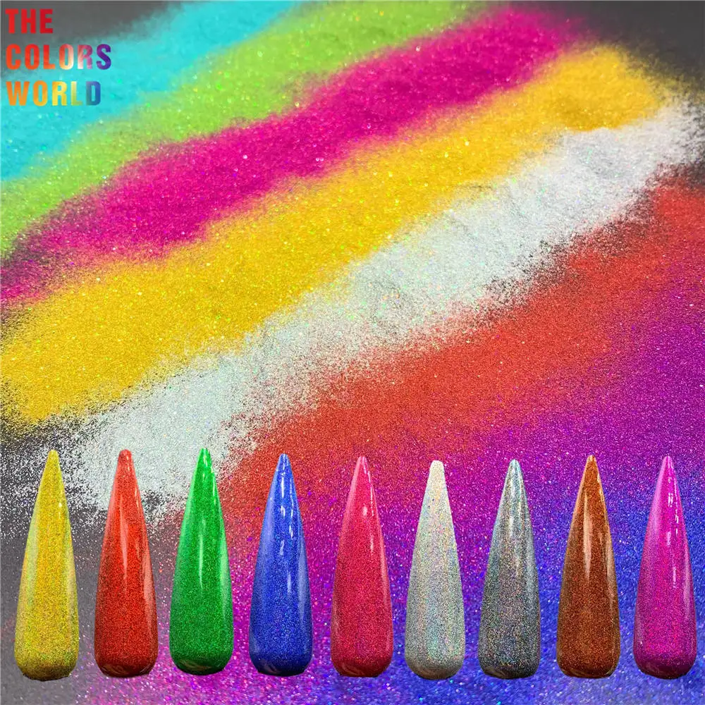 TCT-069 24 Finest 0.05 MM Size Holografische Kleur Kleinste Maat Glitter Poeder voor Nail, Tatto Art Decoratie DIY Make verf