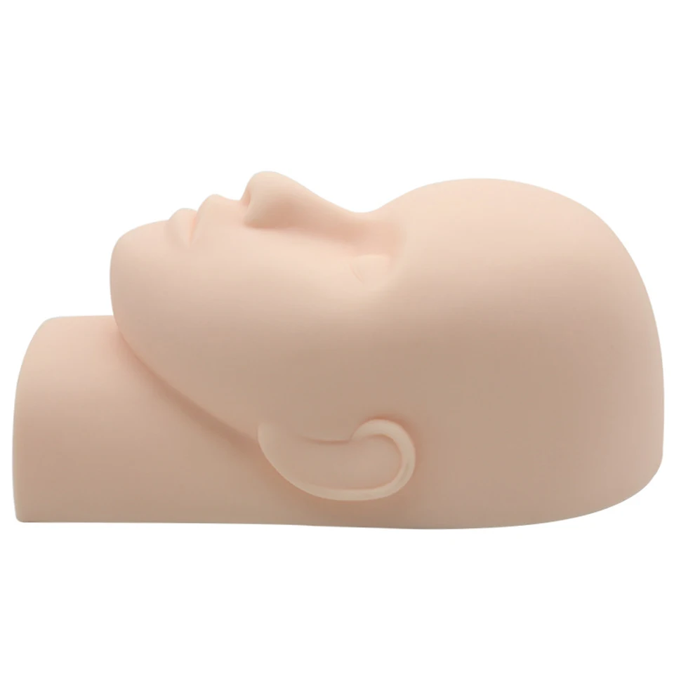 Premium PVC Soft Rubber Massage Practice Training Head Model, Washable and Reusable, for Makeup Beauty Skin Care Massage