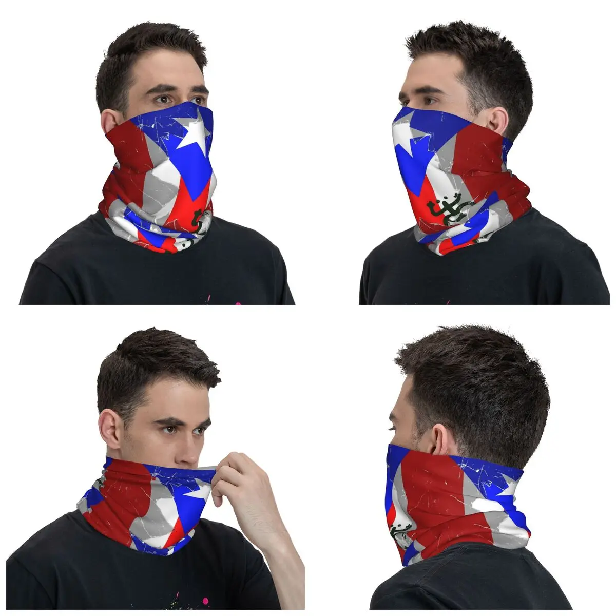 Puerto Rico Bandana Neck Gaiter Printed Face Scarf Warm Headband Running Unisex Adult Breathable