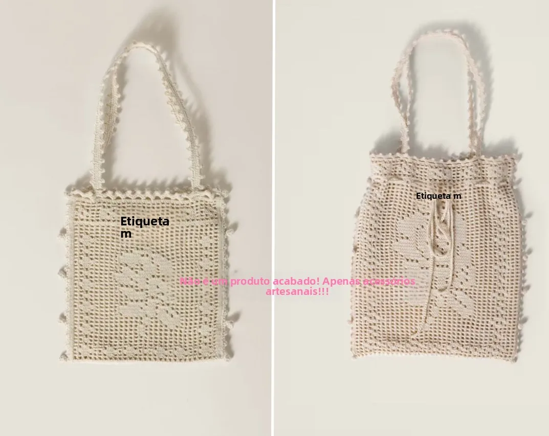 bolsa-de-ombro-artesanal-em-la-com-padrao-de-rosas-em-cor-pura-e-letra-m-material-diy-para-trico-acessorio-de-bolsa-com-cor