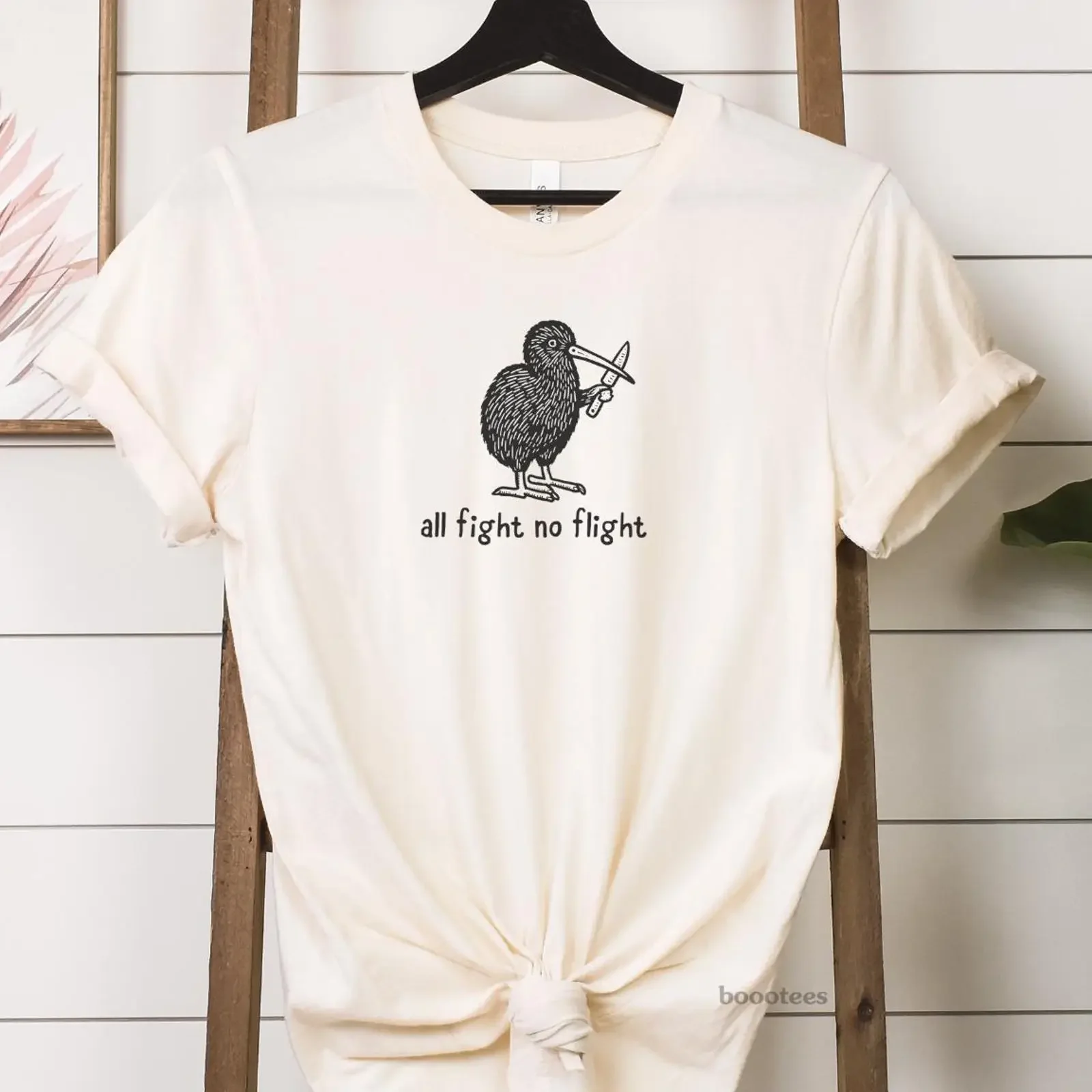 All Fight No Flight Funny Kiwi Bird T shirt Cute Flightless Meme for Birder Animal Lover vintage Washed designer clothes
