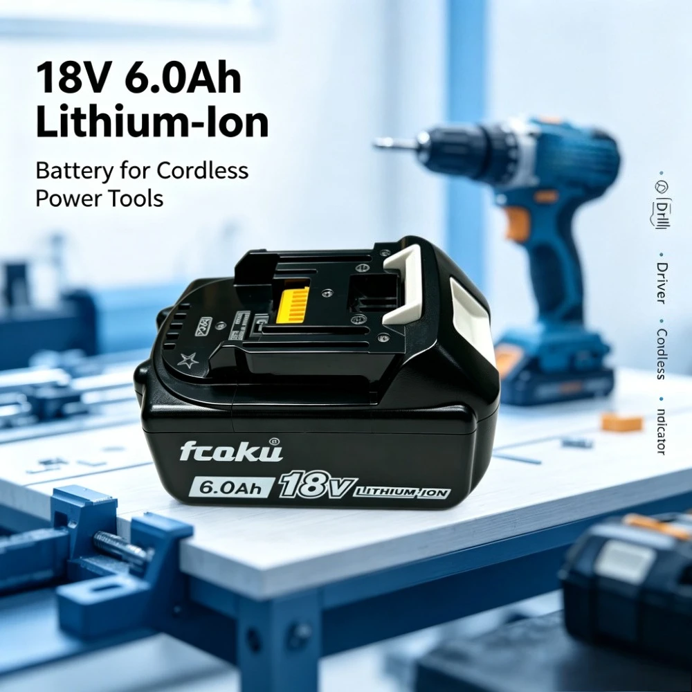 18V Brushless Electric Impact Wrench 1/2 Inch Heavy Duty Tire Repair Wrench with 6.0Ah Li-ion Battery, Compatible with LXT Serie