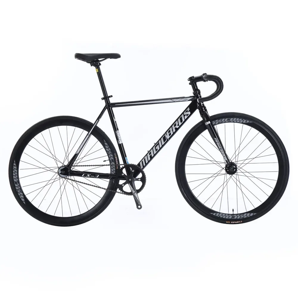 Bicicleta de piñón fijo barata de una sola velocidad de alta calidad, juego de ruedas Fixie de aleación de aluminio, bicicleta de carretera 700C, bicicletas Fixie