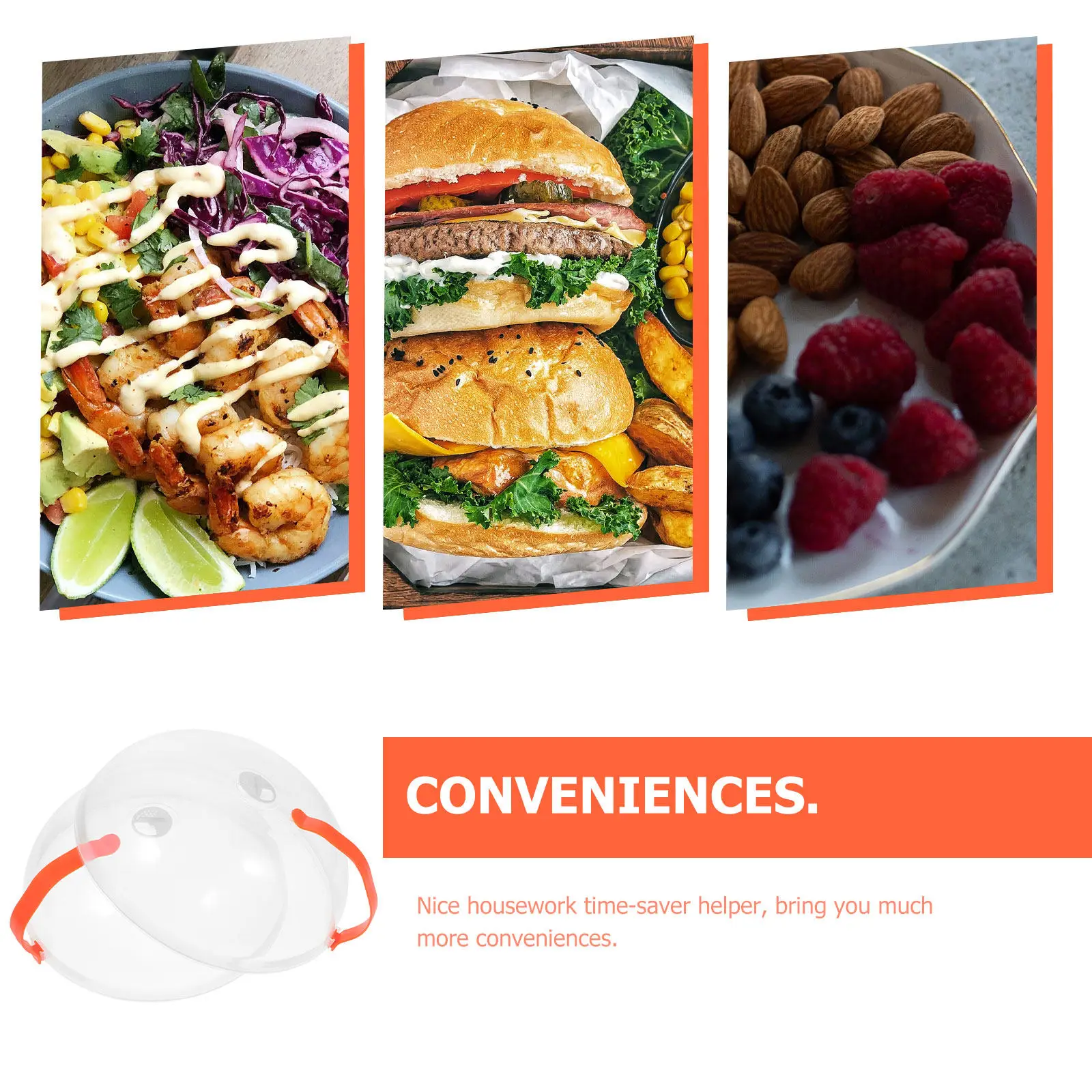 

2Pcs Microwave Splatter Lid Vented Microwave Oven Food Cover Steam Vent Splatter Lid Speed Cooking Plate Guard