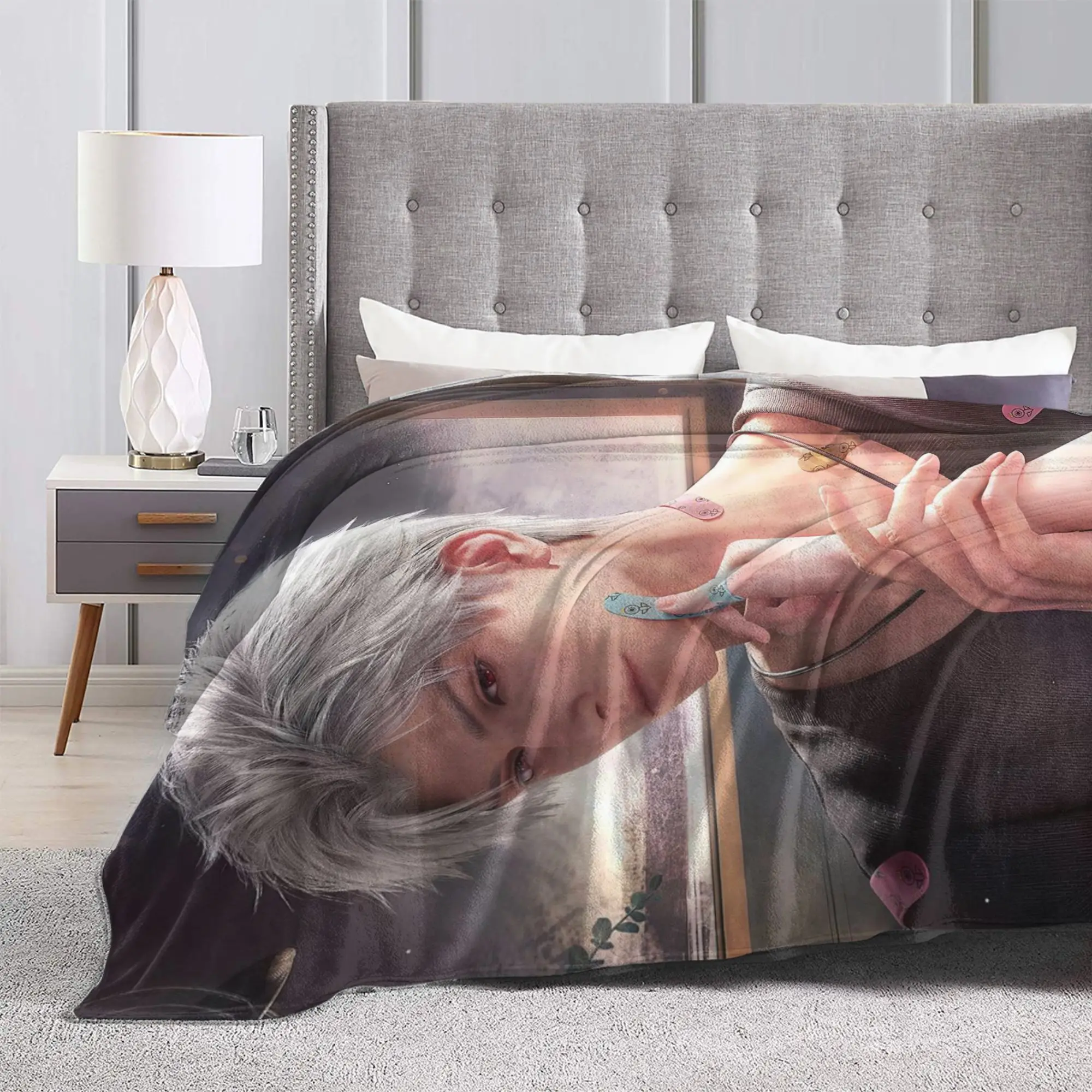 Game Love and Deepspace Blanket Cover Xavier Zayne Sylus Flannel Throw Blanket Summer Air Conditioning Decoration Warm Bedspread