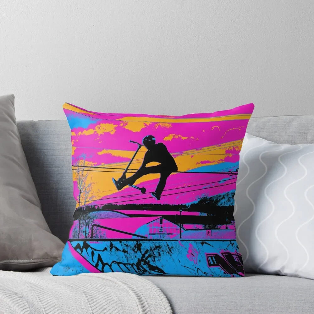

Let's Fly! - Stunt Scooter Throw Pillow Sofa Cover Decorative pillow case pillow