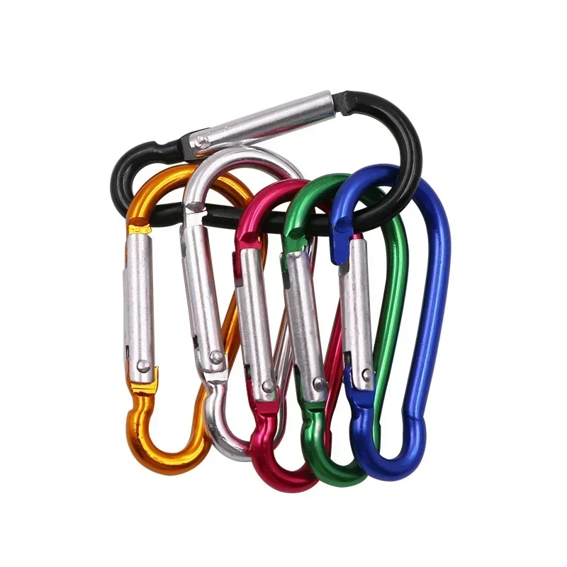 Carabiner Keychain Alluminum D-ring Buckle Spring Carabiner Snap Hook Clip Keychains Outdoor Camping Daily Use