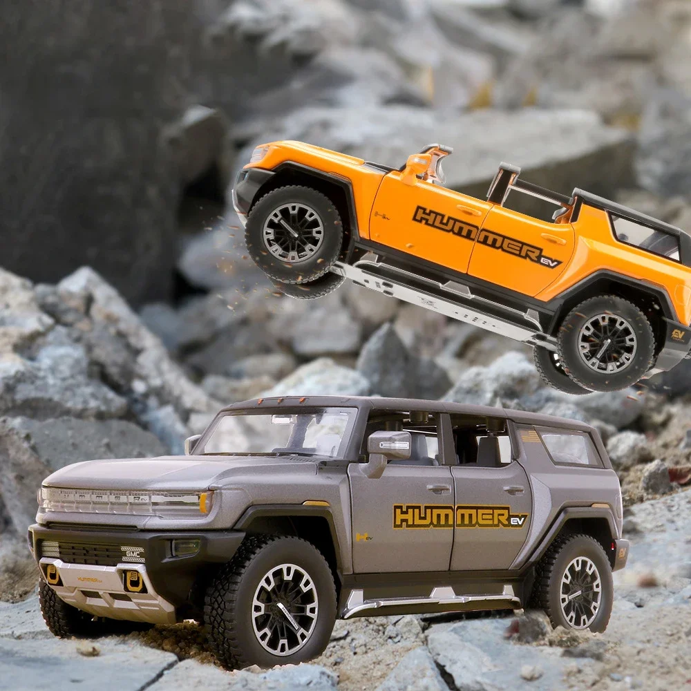 

1:24 Hummer EV SUV Off-Road Alloy Car Toy Car Metal Collection Model Car Sound And Light Toys For Children