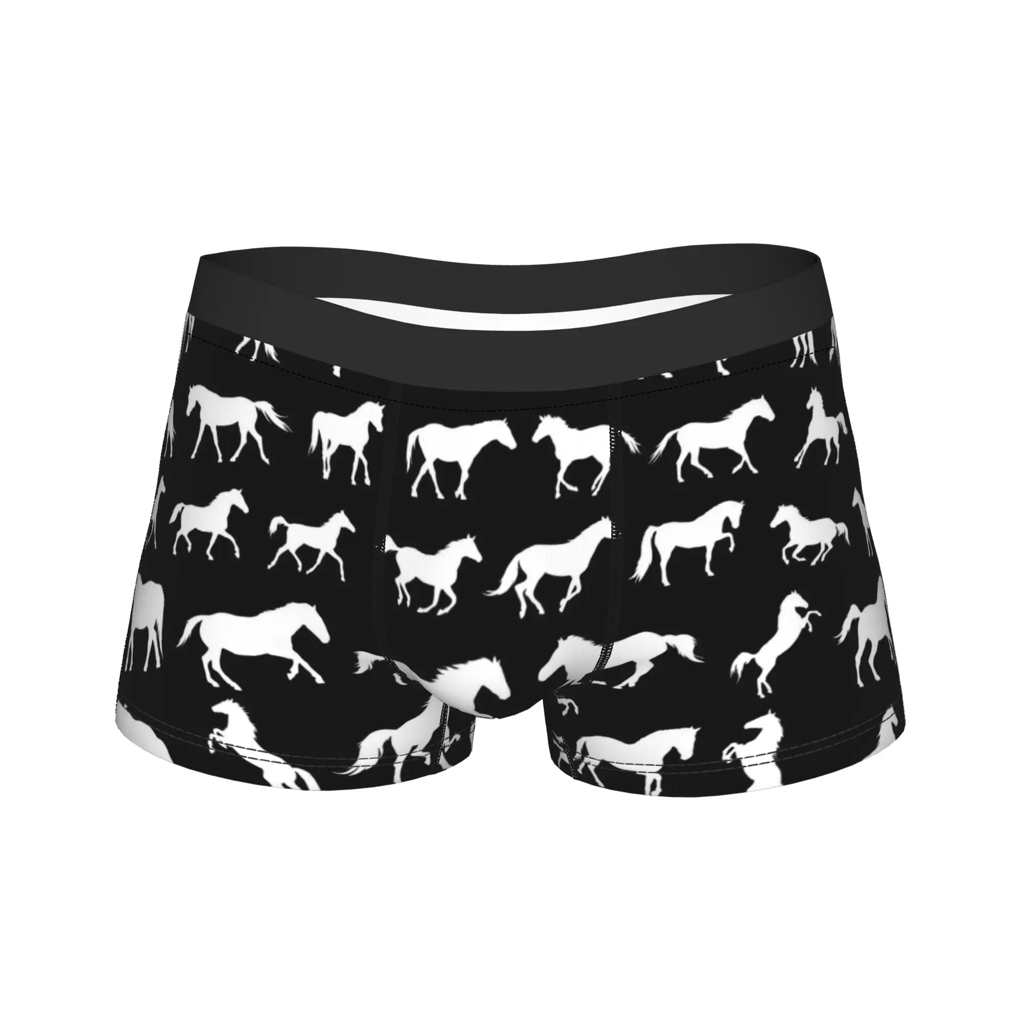 

Horse silhouette set Trunk 3D Pouch Underwear Hot Sale Design Boxer Brief Novelty Males Panties Plus Size