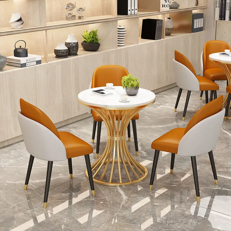 Mesa cilíndrica de Metal para restaurante, soporte de decoración de sala de ocio para balcón, cafetería, Bar, diseño de escena, moda informal