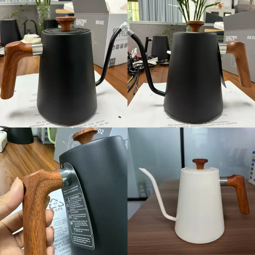 

Электрический чайник с гибким носиком и интеллектуальным контролем температуры для заваривания кофе методом пуровер