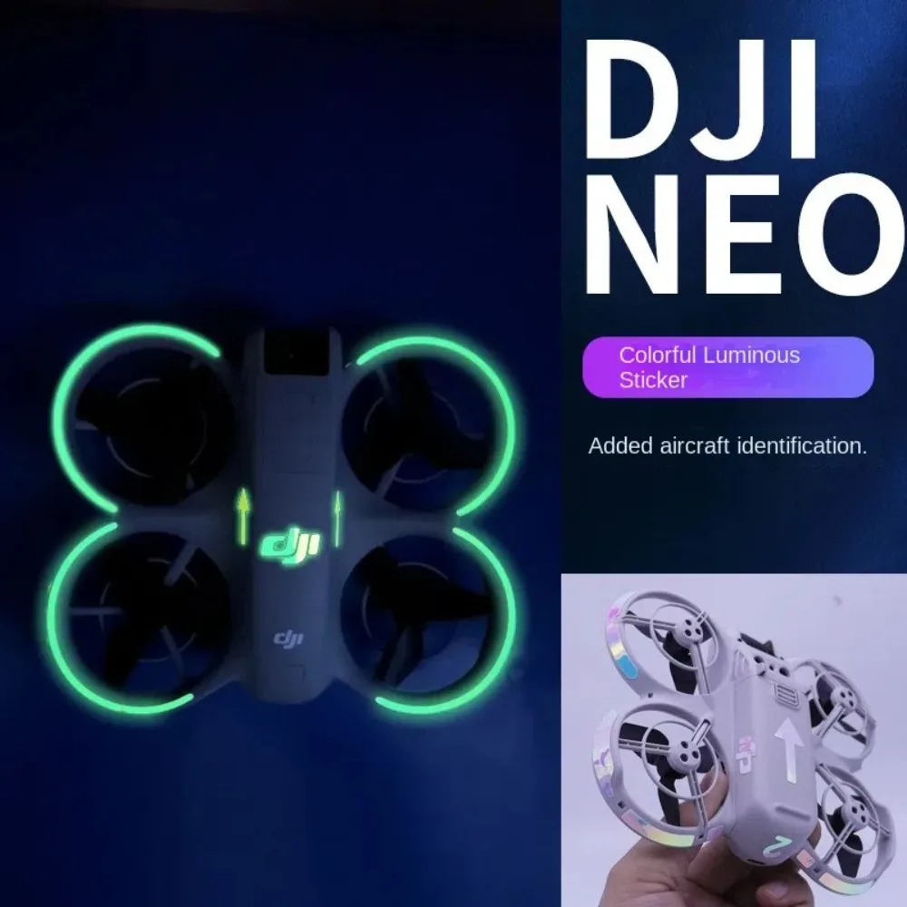 Glow-in-the-dark Luminous Stickers PVC Multiple Color Glowing Film Reusable RC Drone Accessories Cool Sticker for DJI NEO
