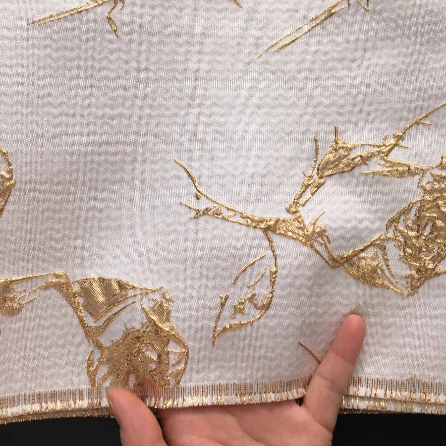 Jacquard Lace Fabric African Nigerian Brocade Lace Fabric High Quality Elegant Sew for Women Wedding Party Dresses,5yards 4033