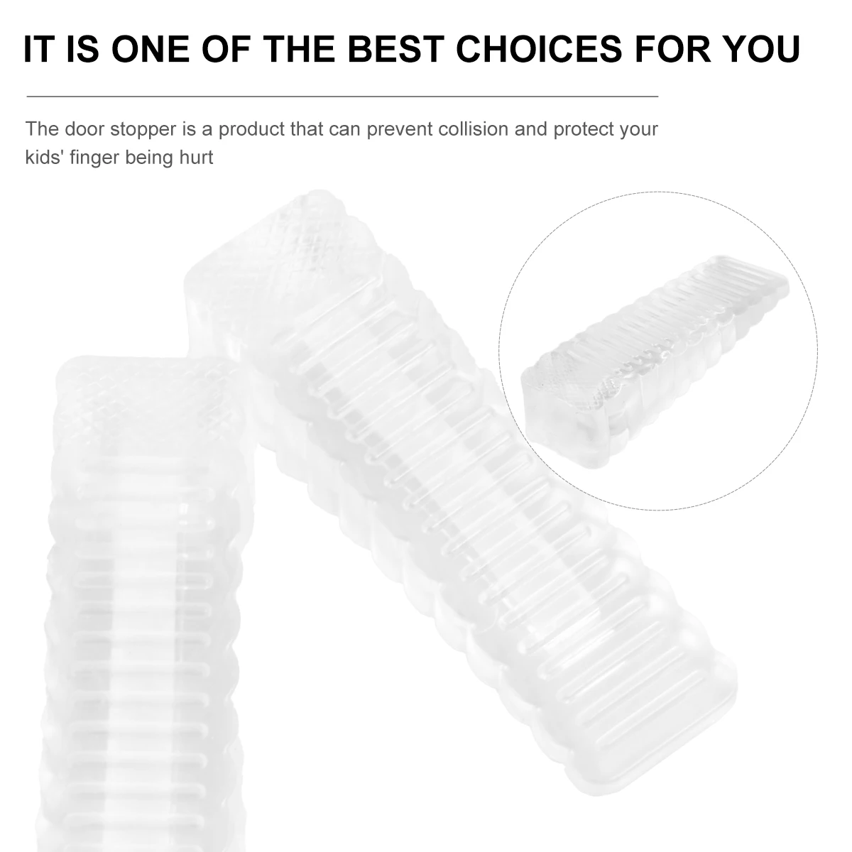 

8 Pcs Non Slip Child Proof Transparent Small Size Door Wedge Plug Home Office Door Plug for Home Hardware