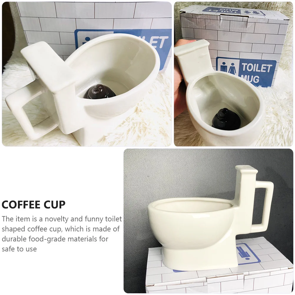 

Novelty Toilet Ceramic Coffee Mug Creative Funny Water Storage Container For Home Office Beer Juice Soda Drink