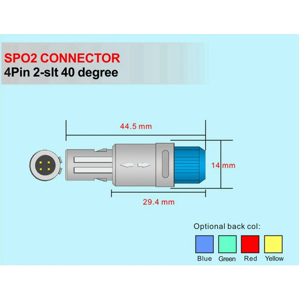 standard spo2 sensor parts assembling Connetor 2pins 4pins  6pins  8 pins 10 Pins connector 5pcs packing