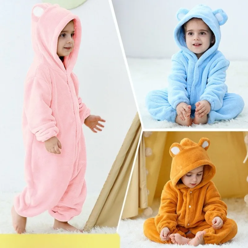 

Пижамы кигуруми для детей 0, 2, 3, 4 лет, одежда для малышей, детская одежда, рождественские костюмы для косплея с изображением медведя и животных