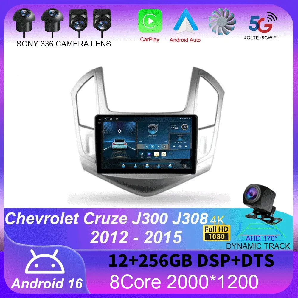 

For Chevrolet Cruze J300 J308 2012 - 2015 Carplay Auto GPS Car Radio Navigation Multimedia Video Player Stereo BT Android 16