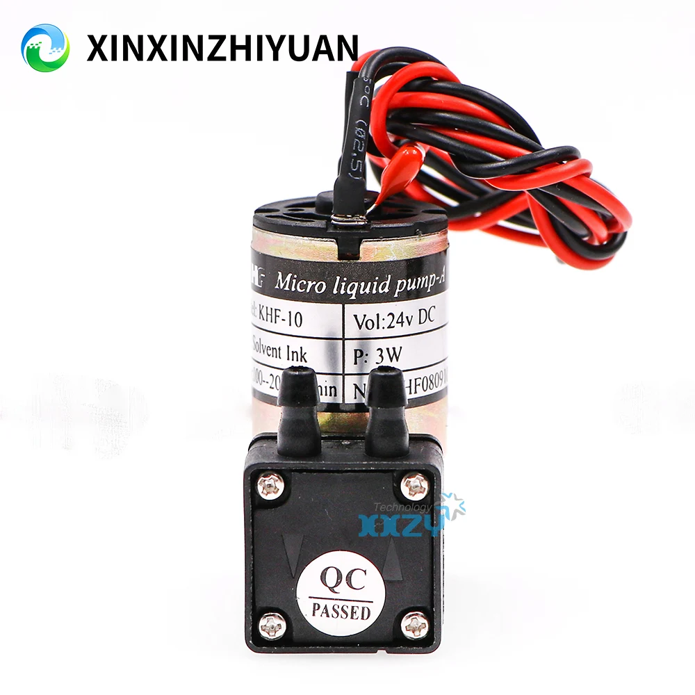 KHF-10 Small Ink Pump for Crystal Gongzheng Inkjet Printer Micro Diaphragm Pump DC 24V 3W 100-200ml/min Liquid Pump