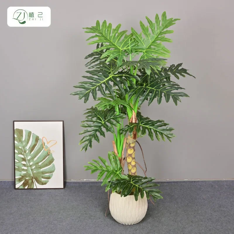 Simulation Green Plant Xilin Taro Spring Taro Turtle Back Potted Plant Indoor Home Soft Decoration Window Ornament
