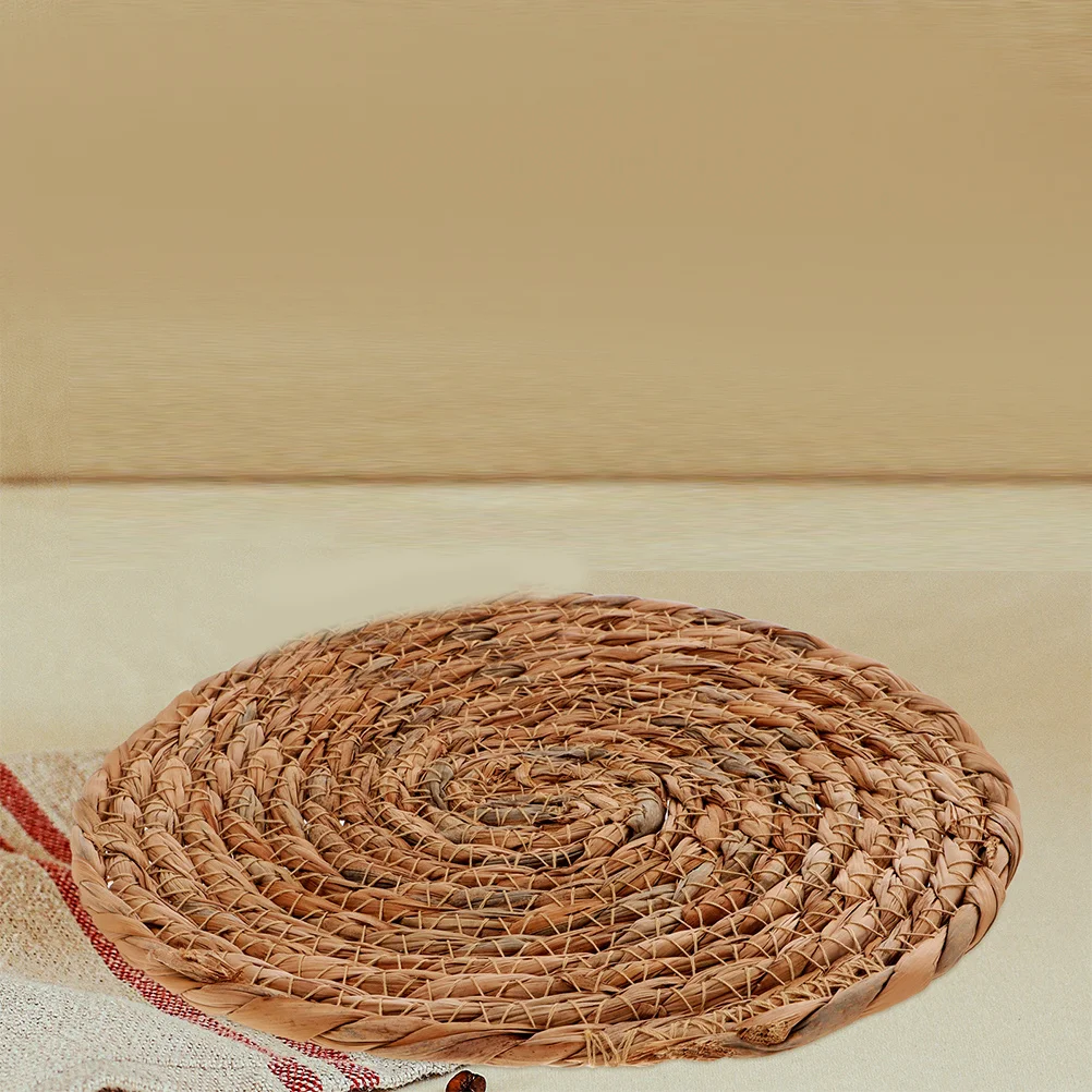 4 قطعة الرجائز الروطان 4.72 بوصة المفارش المنسوجة العزل الحراري المضادة للانزلاق الوقايات المستديرة للأواني الساخنة المقالي أطقم شاي السلطانية الحصير