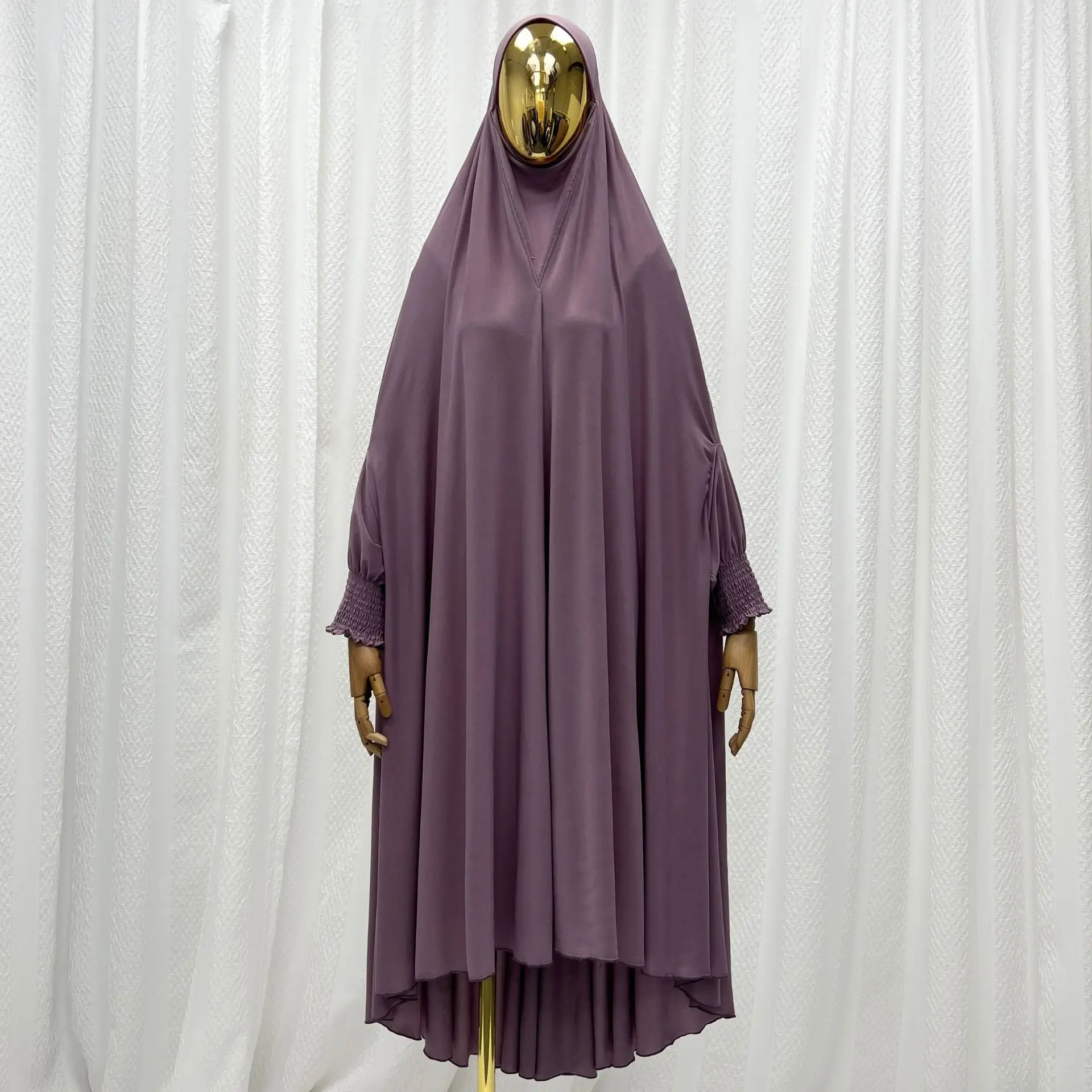

Ramadan Hooded Abaya Eid Djellaba Jalabiya Muslim Khimar Dress Women Prayer Garment Islamic Clothing Turkey Kaftan Robe Kebaya