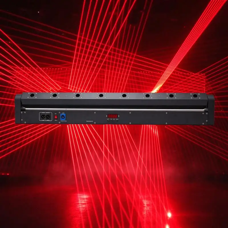 8 Eyes Red Laser Light DMX512 Control 270° Rotation IP33 for Stage DJ Club Disco Professional Effect Laser Light