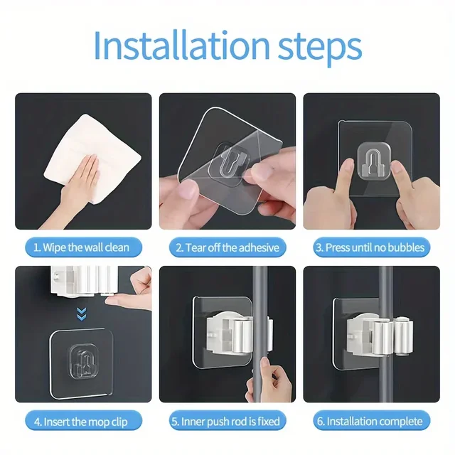 Home Storage Rack Wall Hanging Shelf Bathroom Shower Holder Storage Traceless Hook Mop Organizer Waterproof Broom Hanger 6 Home Storage Rack Wall Hanging Shelf Bathroom Shower Holder Storage Traceless Hook Mop Organizer Waterproof Broom Hanger 6