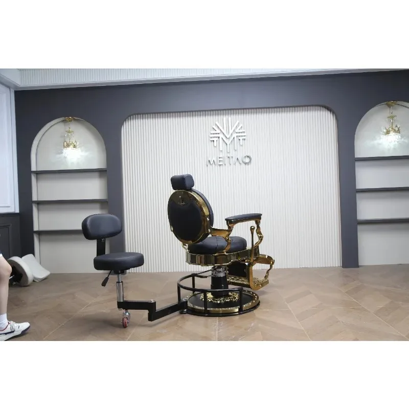 

【Popular】 Adjustable Barber Cutting Stool Rotating Hairdresser Chair With Wheels Salon Technician Chair Swivel Stool For Beauty