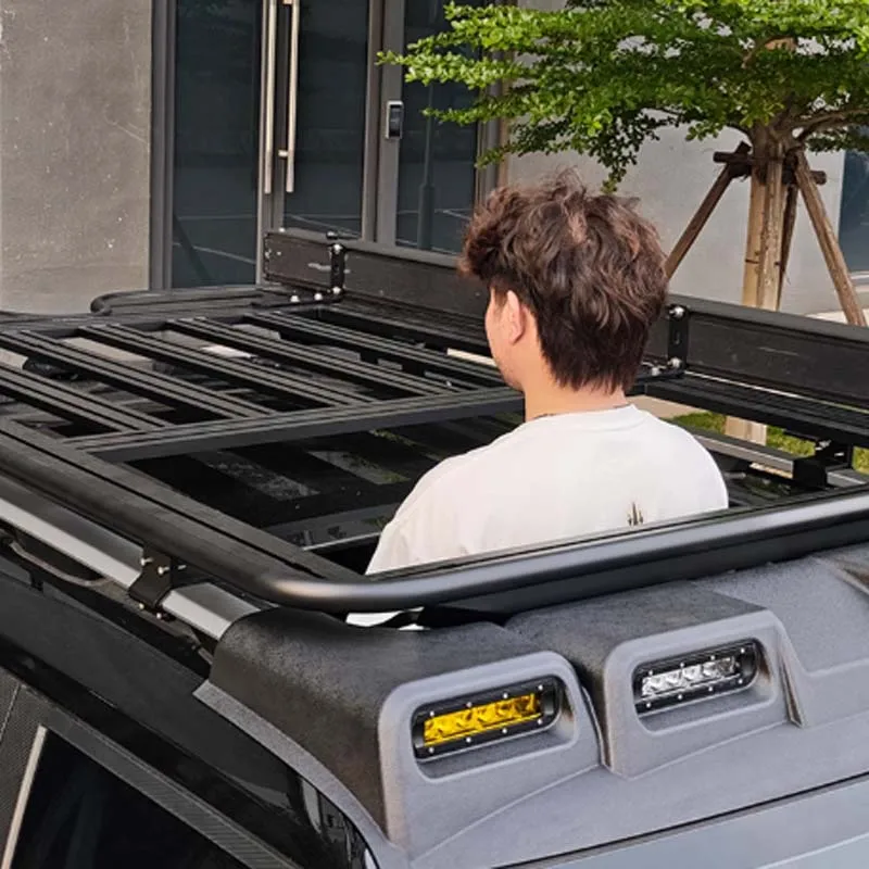 ترقية عدة طوي سلم جانبي عززت سبائك الألومنيوم سقف البضائع الرف خيمة المظلة الجانبية لملحقات Jetour T1 #3