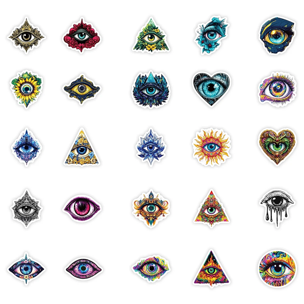 10/30/50pcs Cool Gothic Eye Graffiti Stickers Decals DIY Skateboard Laptop Motorcycle Suitcase Waterproof Scrapbooking Sticker view 6