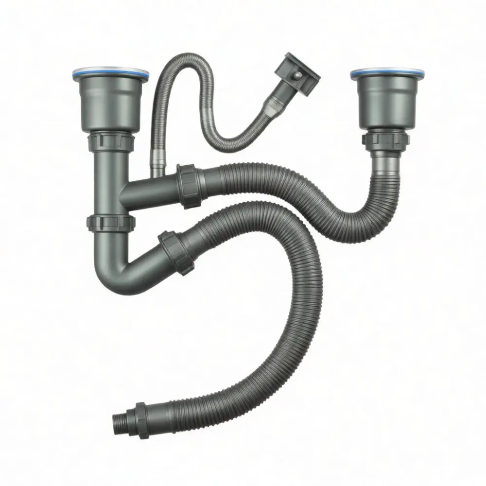 Garbage Disposal Sewer Connector Sink Drainage Accessory Three Way Pipe Fitting Food Waste Crusher Plumbing Component Kit