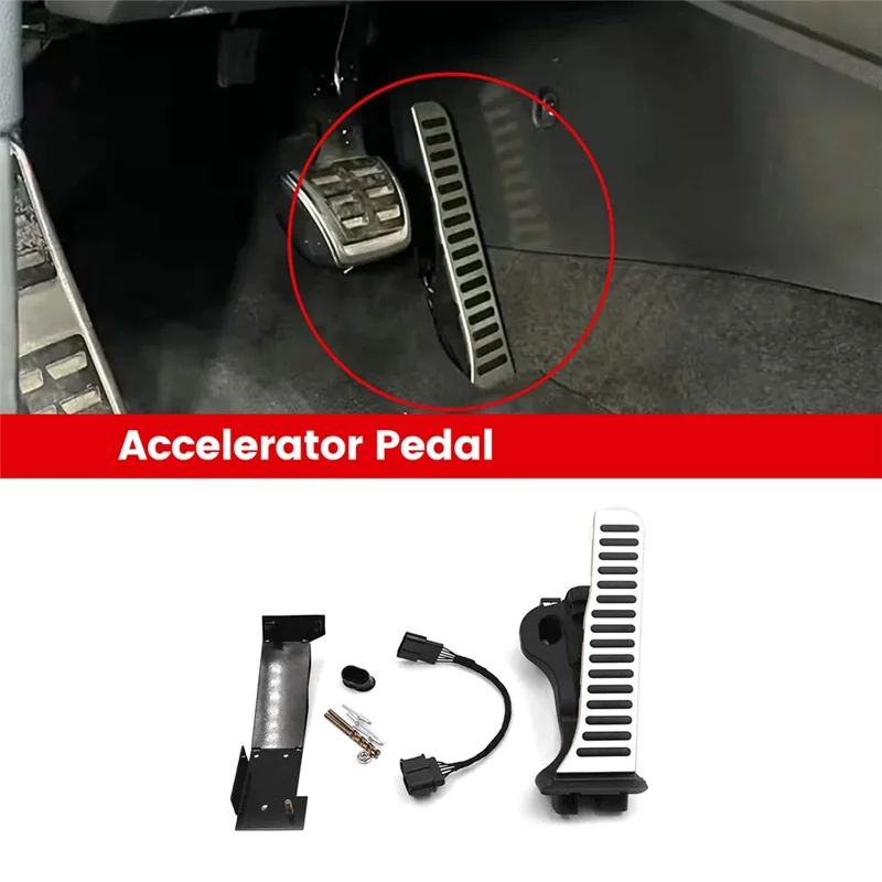 

Organ Accelerator Pedal Upgrade Classic Black & Silver ABS+Metal For MQB VW Golf 7 Passat B8 Octavia MK3 A3 S3 RS3