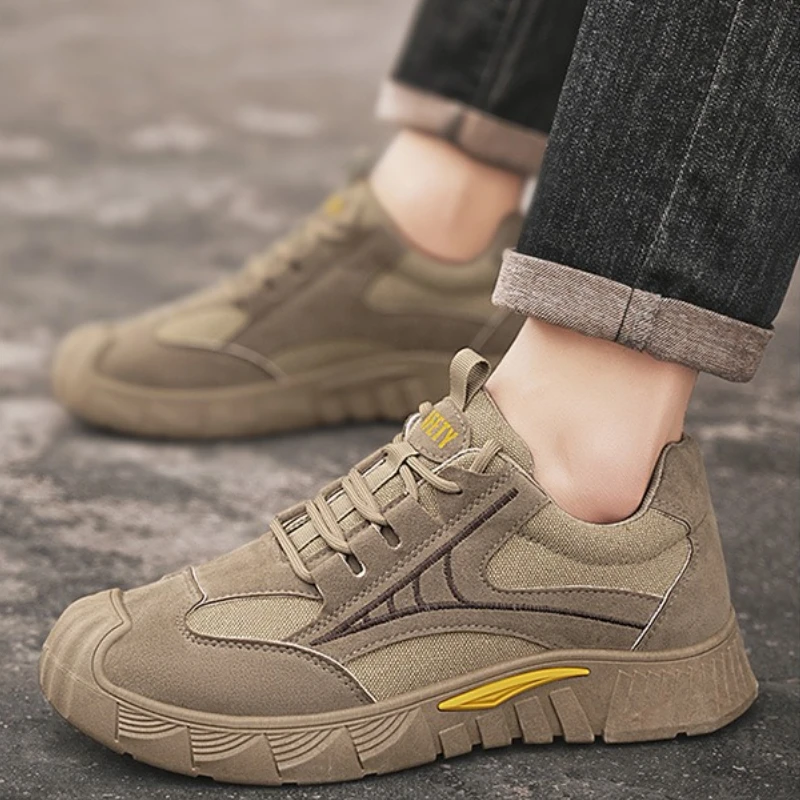 Men\'s Hiking Shoes Suede Leather Outdoor Shoes Wear-resistant Men Trekking Walking Hunting Tactical Sneakers  zapatos