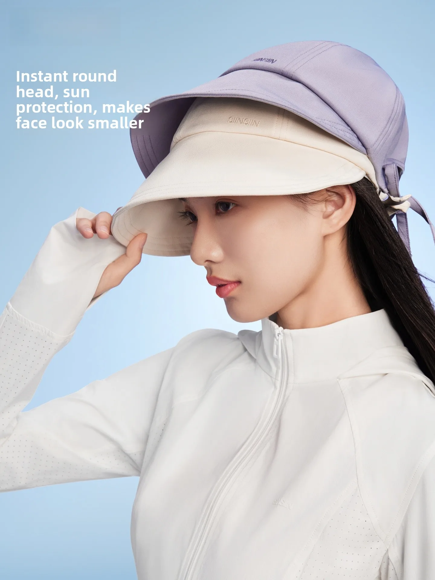 

Женская уличная кепка SIINSIIN с защитой от УФ-лучей, повседневная круглая панама от солнца с регулируемым ремешком из полиэфирного волокна