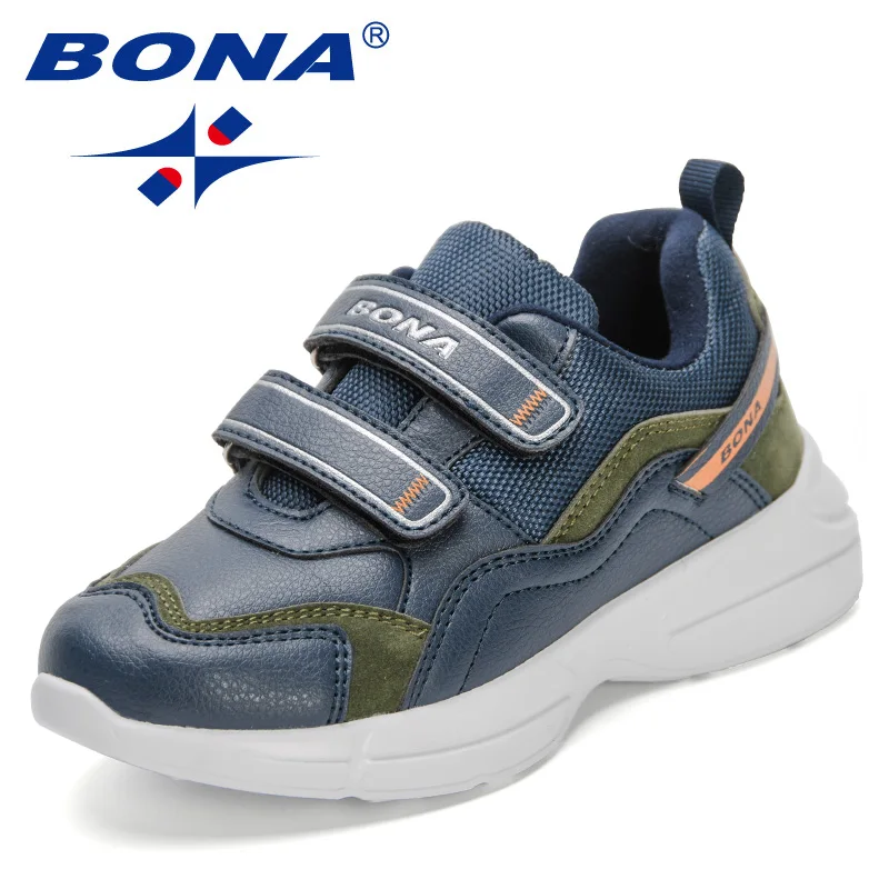 BONA 2023 Girls Anti-Slippery Children Shoes Spring Autumn New Fashion Breathable Kids Boys    Sneakers Baby  free shipping