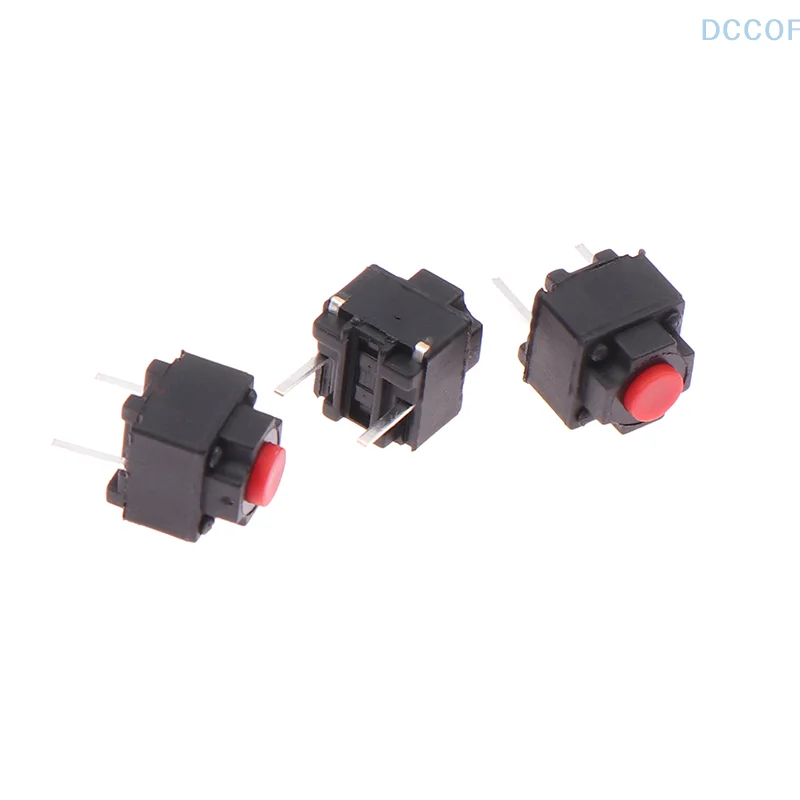 10Pcs Dustproof Silent Red Headed Switch Wireless Mouse Button Micro Switch 6*6*7.3 DIY Accessories Mute Button