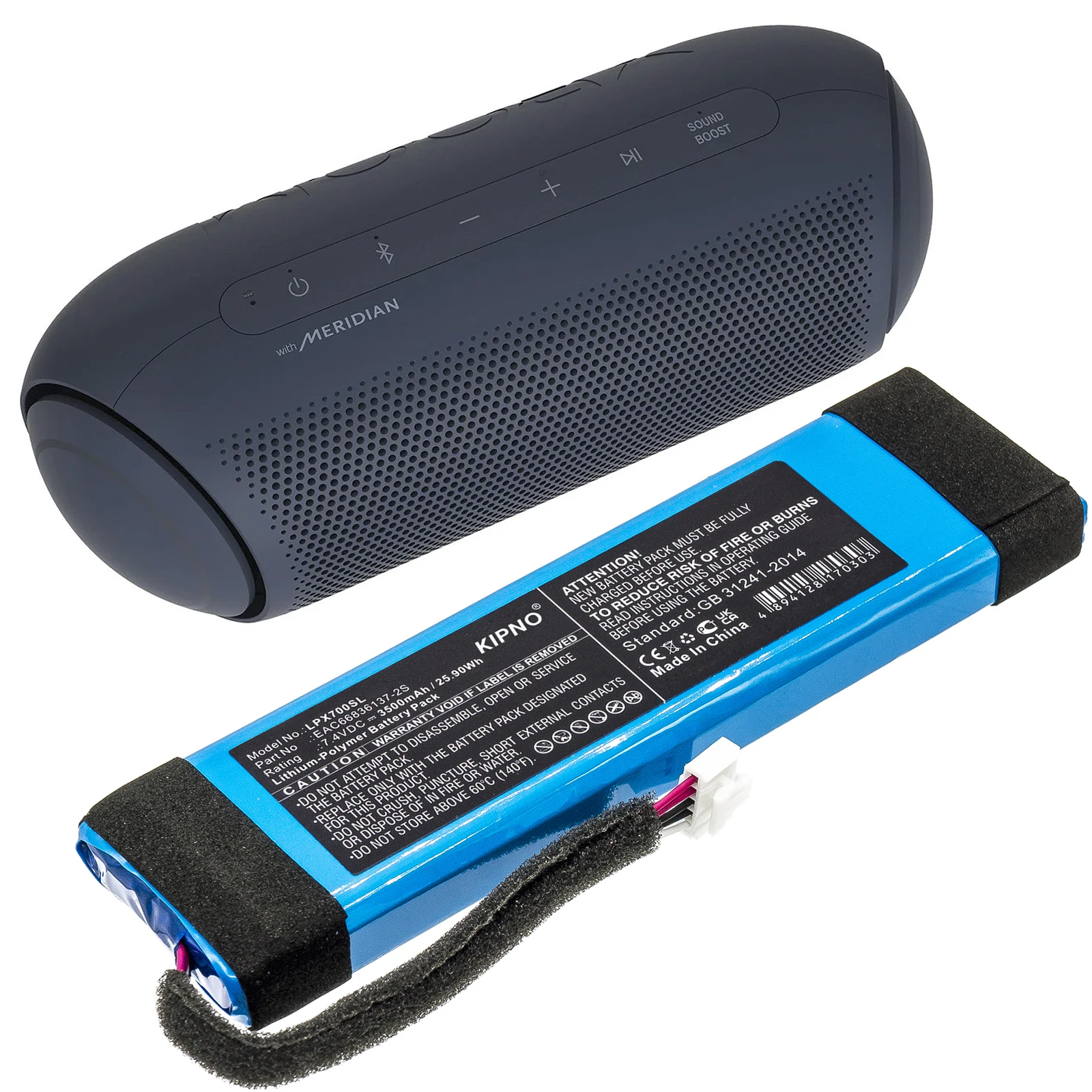 

XBOOM Go PL7 Portable Speaker EAC66836137-2S with 3500mAh Battery Wireless Bluetooth Outdoor Sound System