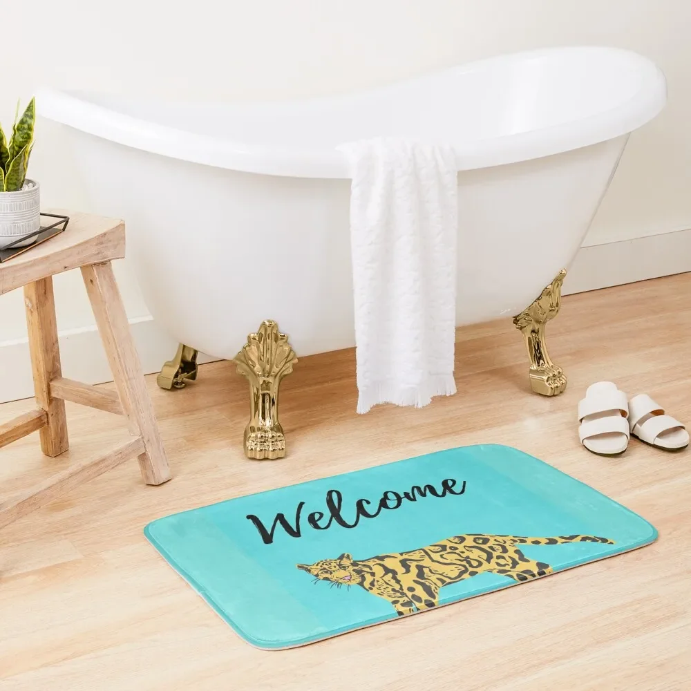

Welcome doormat designer doormat with panter Bath Mat Entrance Door Bathroom Rugs And Set Mat