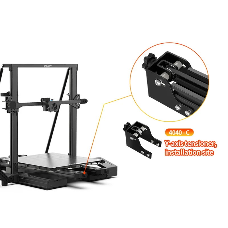 4040 Y Axis V-Slot Profile Synchronous Belt Stretch Straighten Tensioner 6mm 2GT For Ender 3 CR-10 DIY 3D Printer Parts