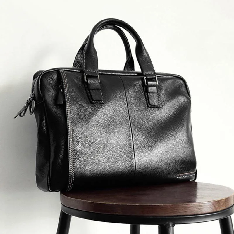 

High Quality Cowhide Men's Business Handbag shoulder bag Genuine leather Briefcase for men Commuting crossbody bag