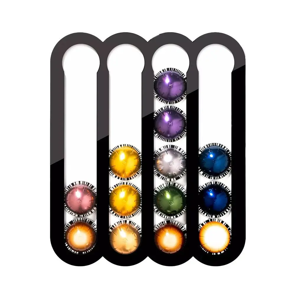VERTUOLINE Acrylic Material with Magnets, Coffee Capsule Storage Cabinet, Ceramic Tiles, Dining Room Wall-mounted Storage Holder view 4