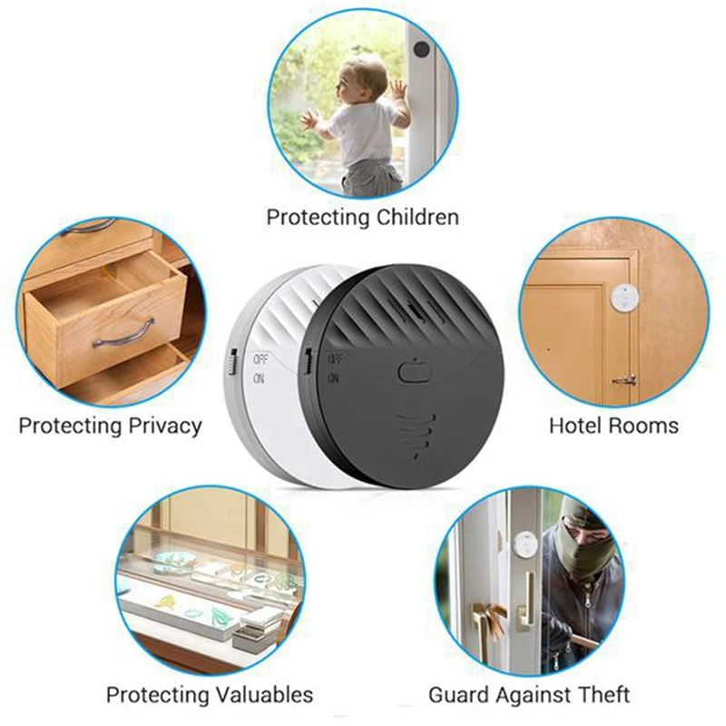 2 Pcs Tuya Smart Wifi Vibration Sensor Door And Window Alarm 130DB Security Alarm Home Security Anti-Theft System