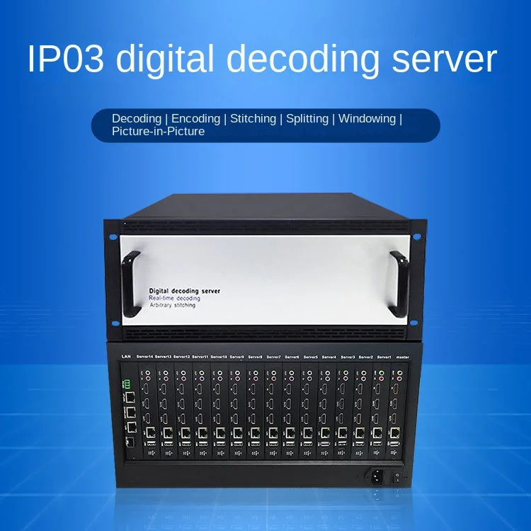 IP03 high-definition video digital decoder HDMI interface 5U chassis supports multiple decoding displays