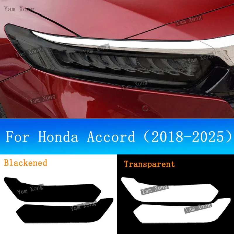 

Front Light TPU Transparent Protective Films For Honda Accord 2018-2025 Auto Headlight Black Armored Film Golden Wrap Cover Film