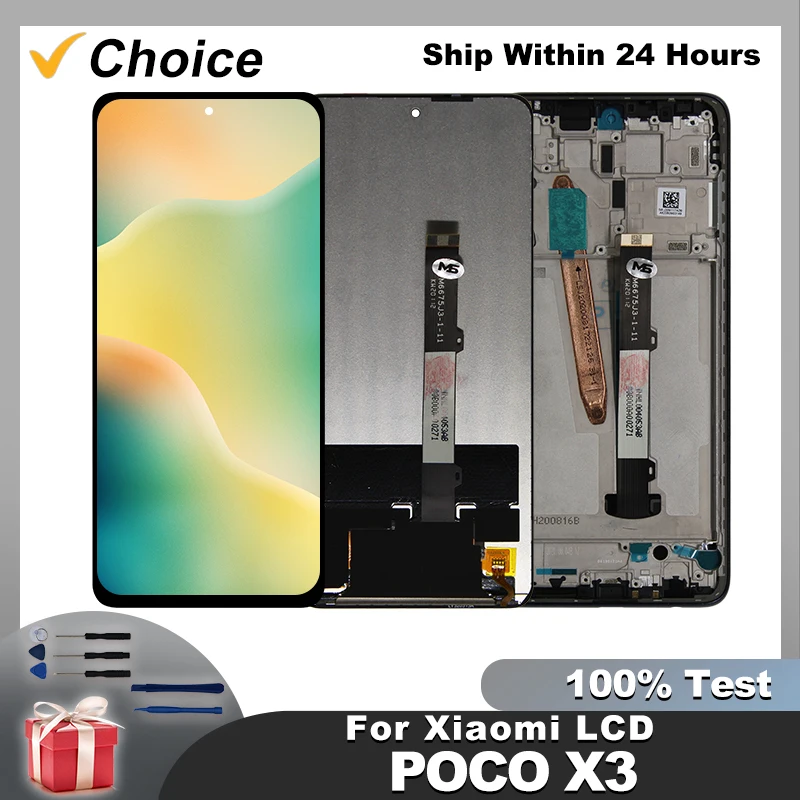 100% Test For Xiaomi POCO X3 Display LCD Touch Screen Digitizer For POCO X3 Pro NFC LCD Replacement Parts M2007J20CG Display