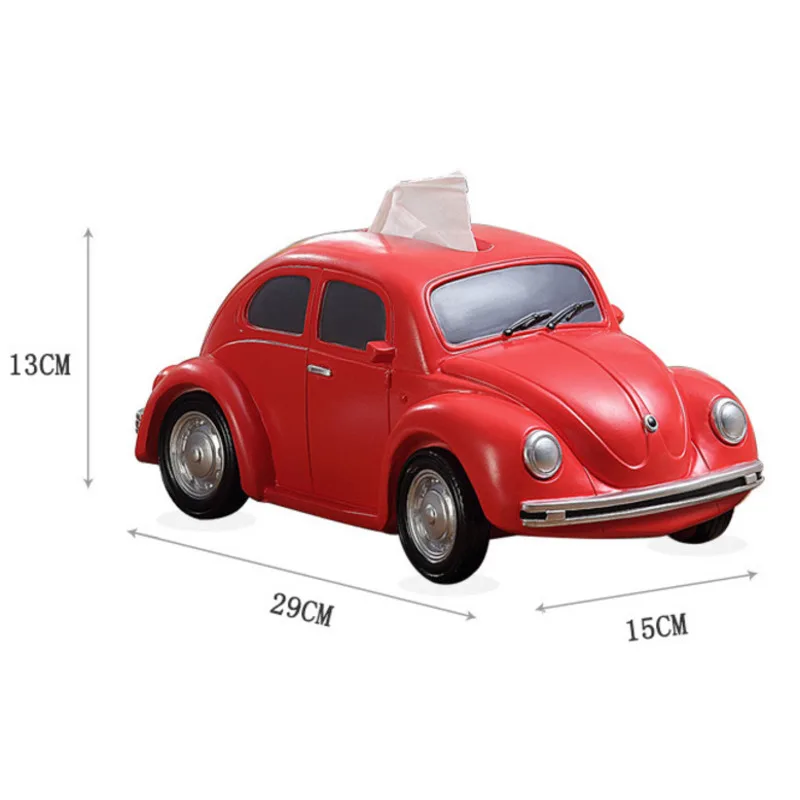 Beetle Car Tissue Box Creative Car Model Tissue Holder Box For Kids Room Resin Beetle Car Model Ornaments Office Home Decor