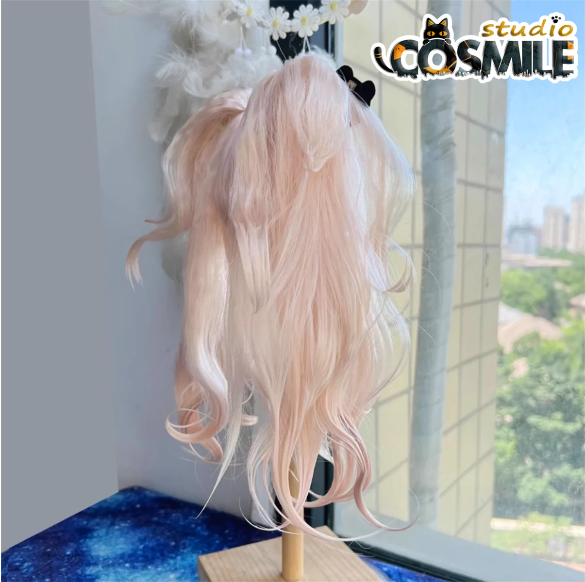 手作り Junko モデルヤンデレライトピンク束 Cos コスプレ 1/3 1/4 BJD ブルースタイリングヘアウィッグ人形のアクセサリー KN
