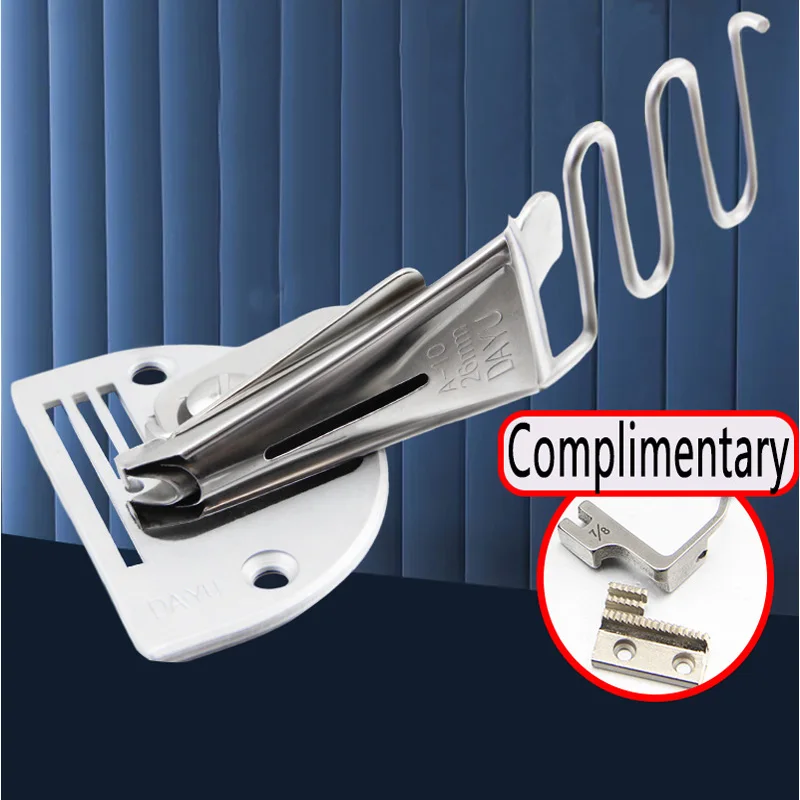 

Lockstitch Machine Supplies Accessories Double Bias Binder Hemming Pull Tube Right-Angle Curve 4 Fold Edging Folder Attachment