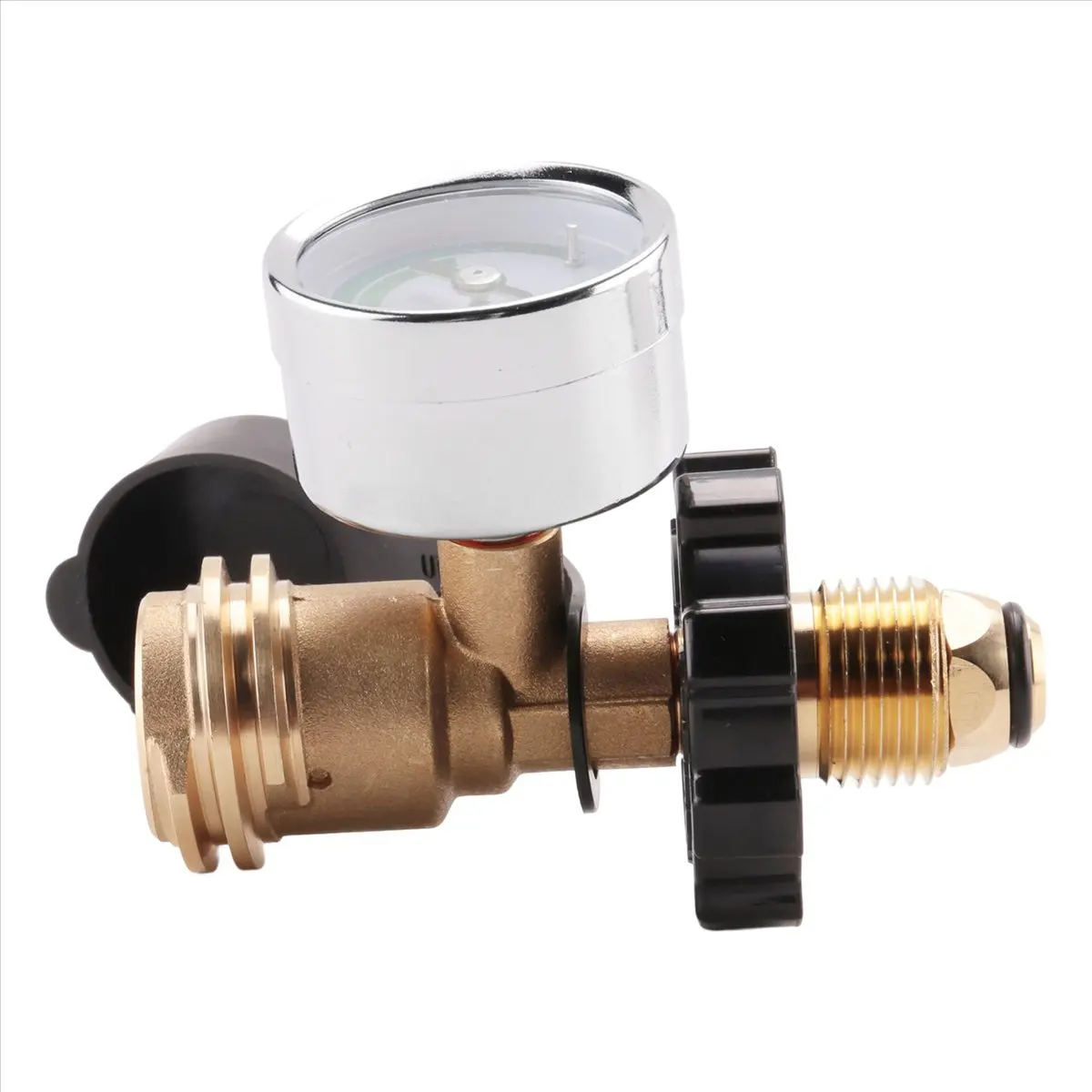 【CYBER MONDAY】1Pack Propane Tank Gauge with POL Connection,for 5-100Lb Propane Tank, Stay Accurate At Different Temperatures